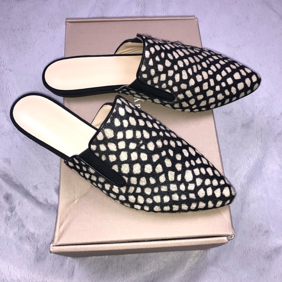 NWT Jenni Kayne Genuine Calf Hair Mule in Black Honey Giraffe Size 6 avail - Picture 6 of 14